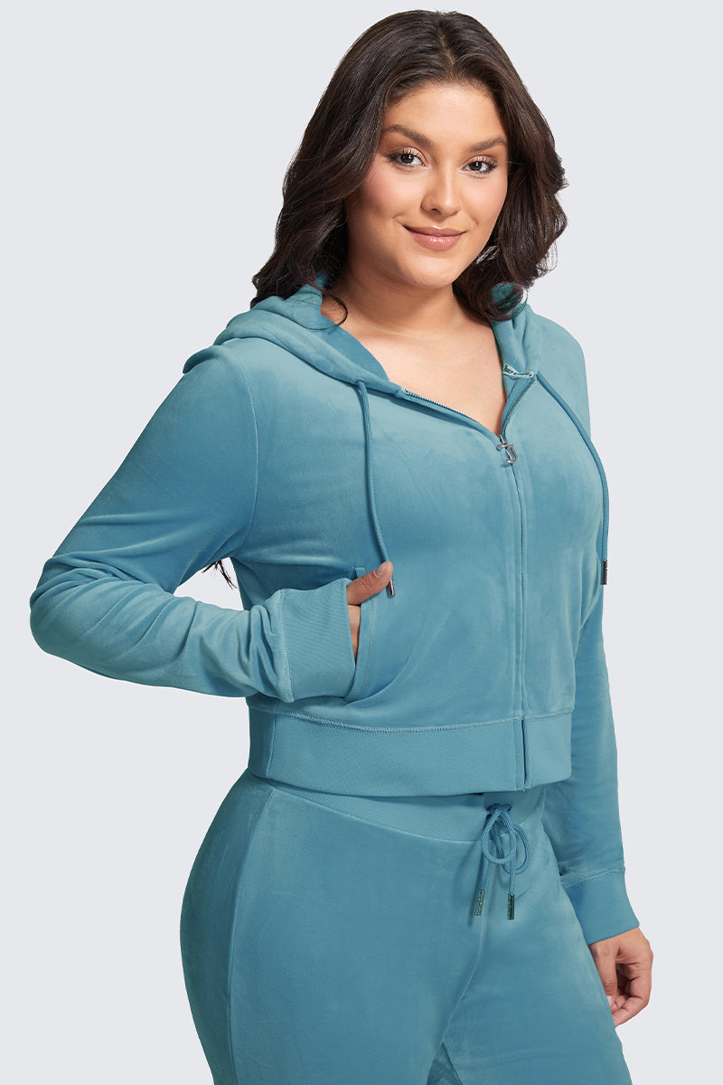 Plus-Size OG Big Bling Velour Hoodie