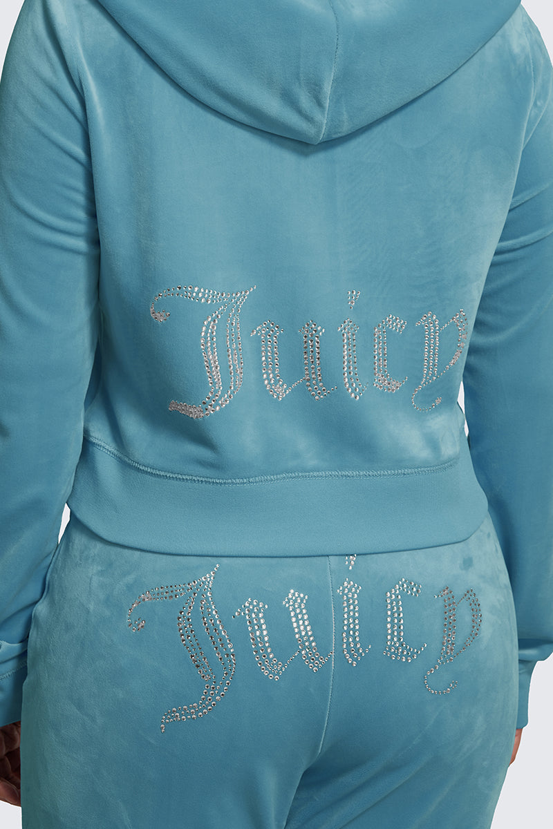 Plus-Size OG Big Bling Velour Hoodie
