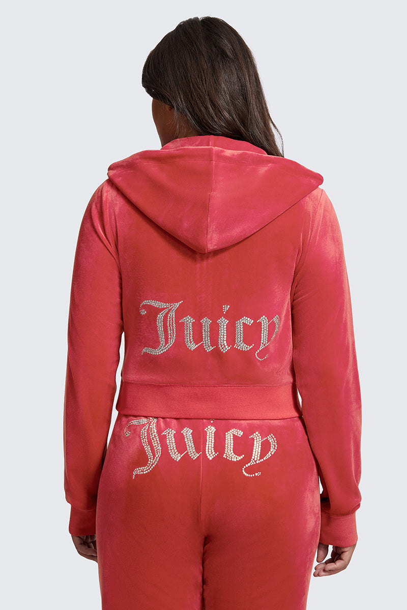 Plus-Size OG Big Bling Velour Hoodie