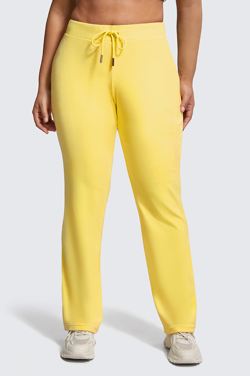 Plus-Size OG Big Bling Velour Track Pants