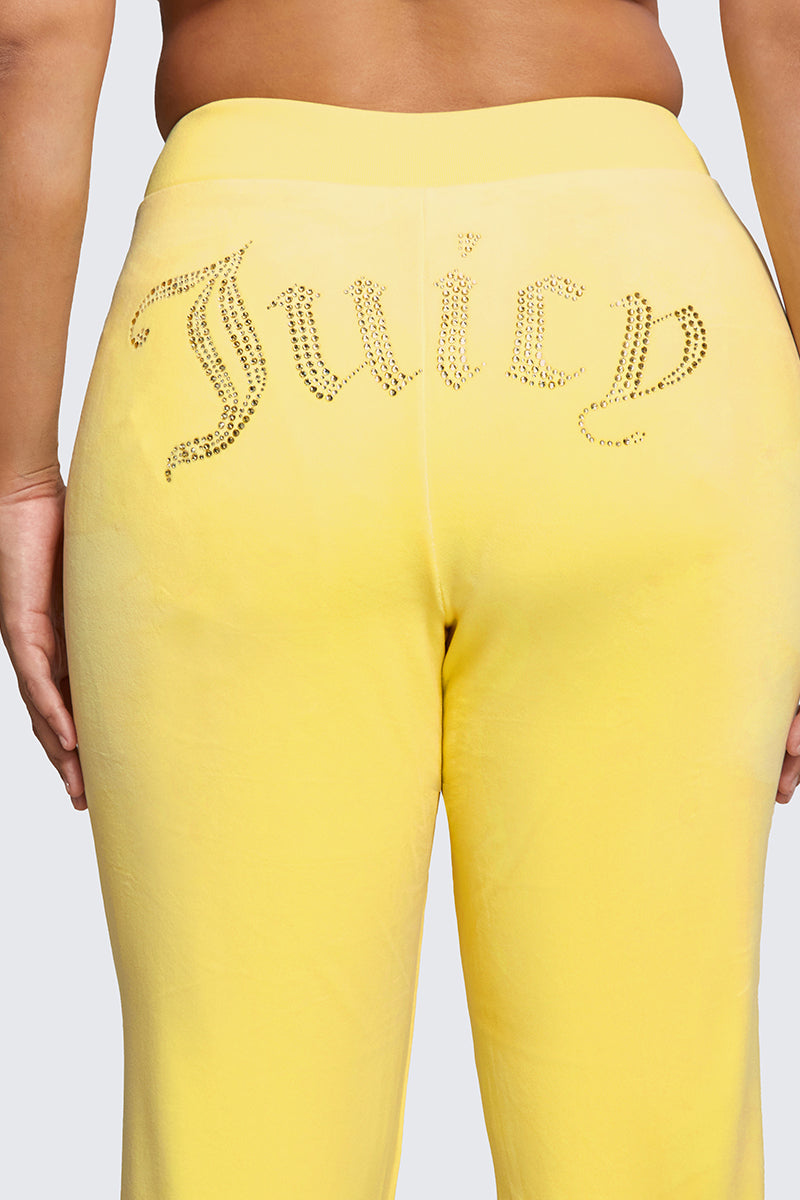Plus-Size OG Big Bling Velour Track Pants