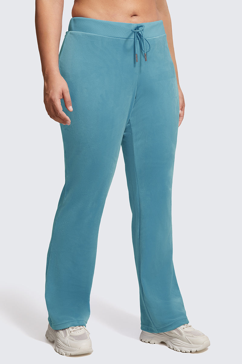 Plus-Size OG Big Bling Velour Track Pants