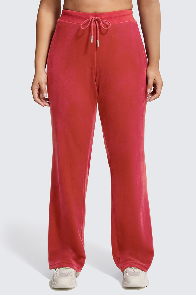 Plus-Size OG Big Bling Velour Track Pants