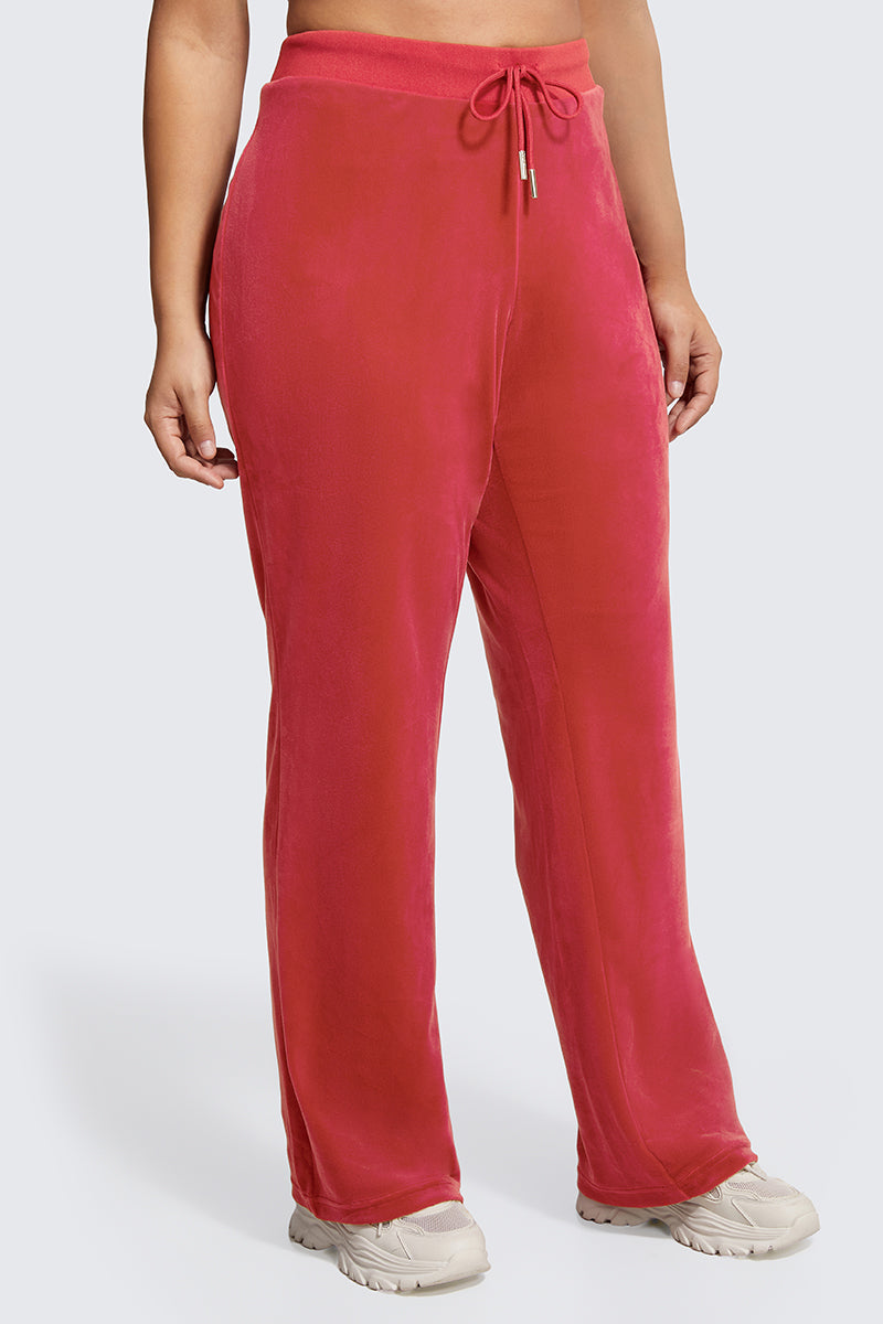 Plus-Size OG Big Bling Velour Track Pants