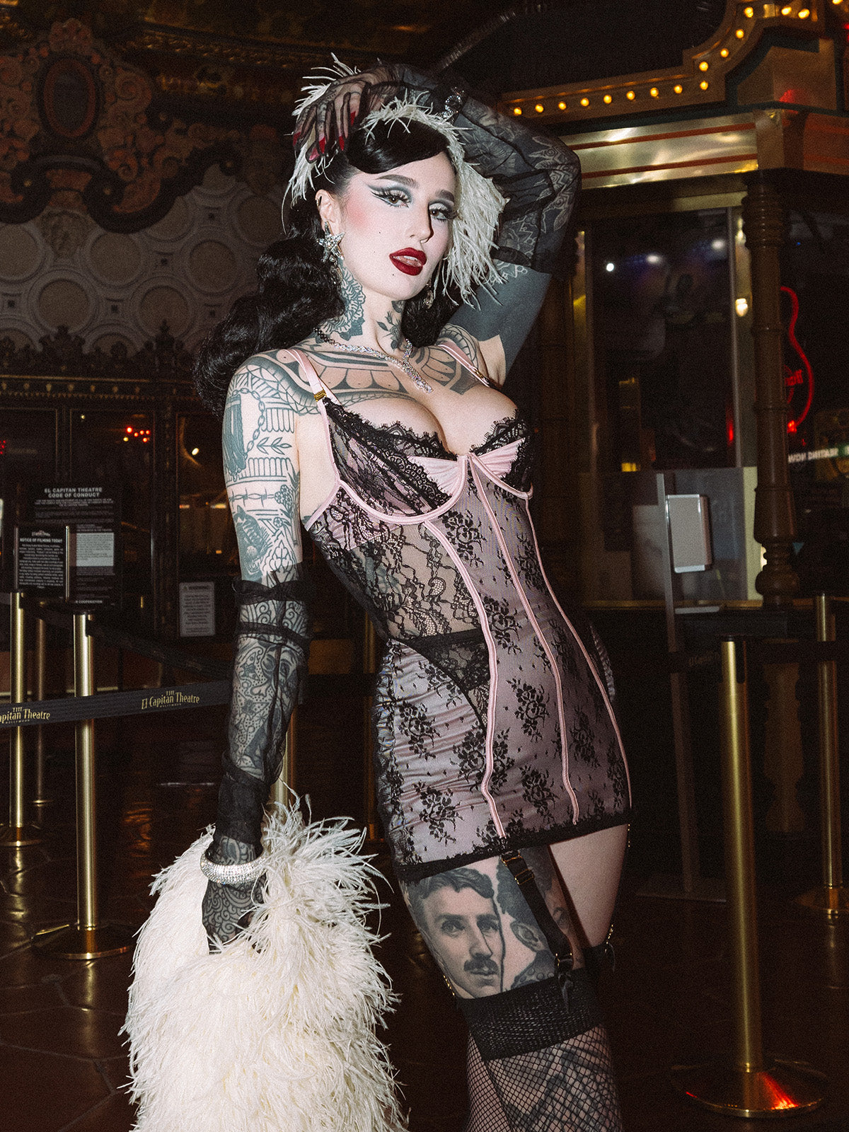 Rosalind Satin & Lace Underwire Chemise