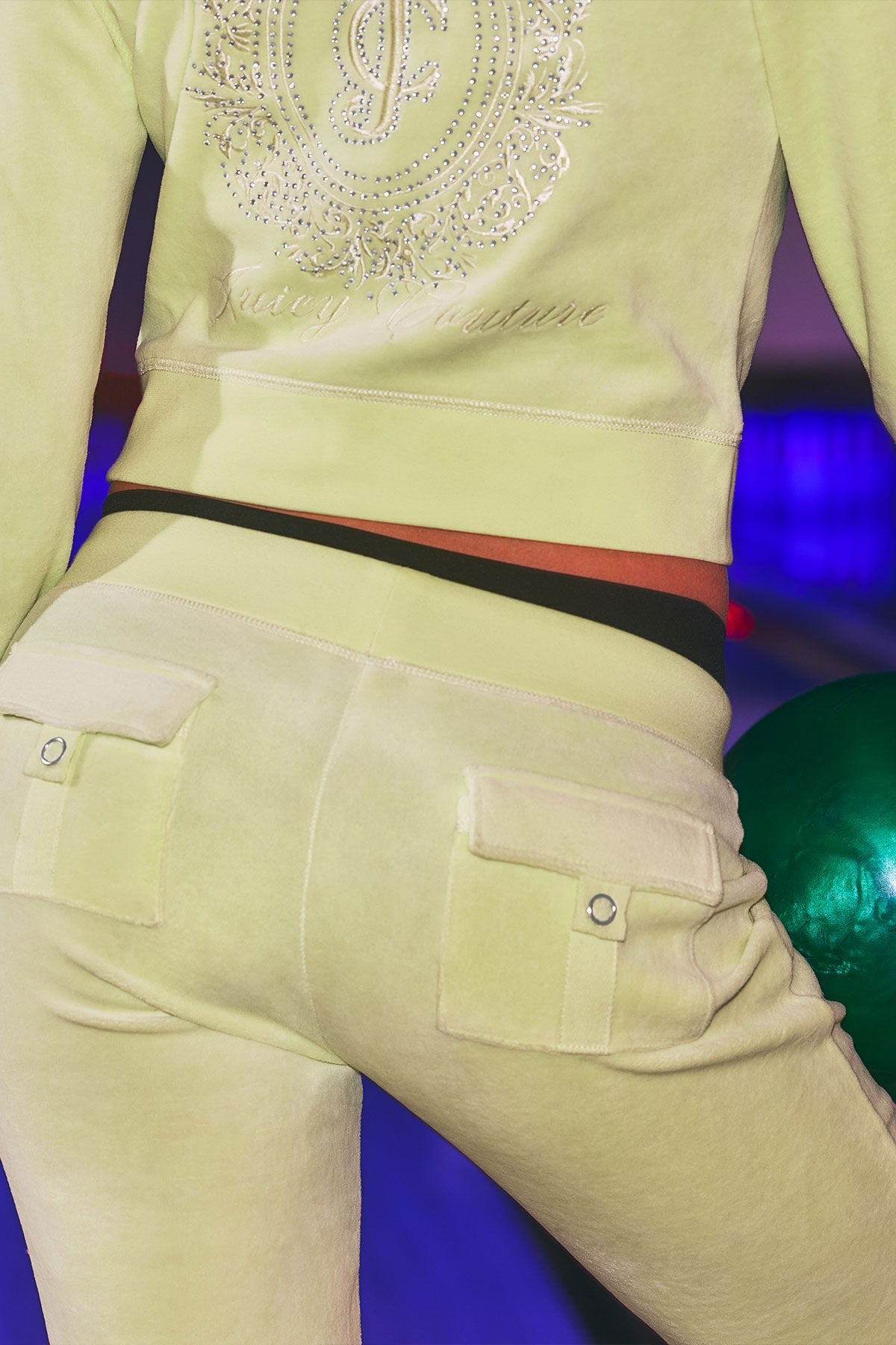 Crown Heritage Cotton Velour Track Pants - Juicy Couture
