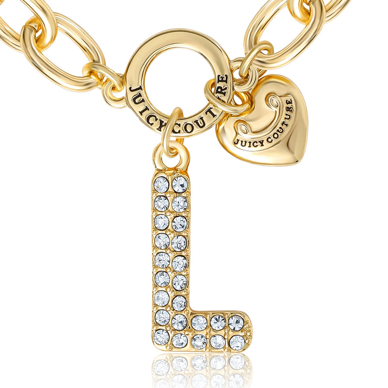 Pavé Initial Charm Bracelet, Letter L