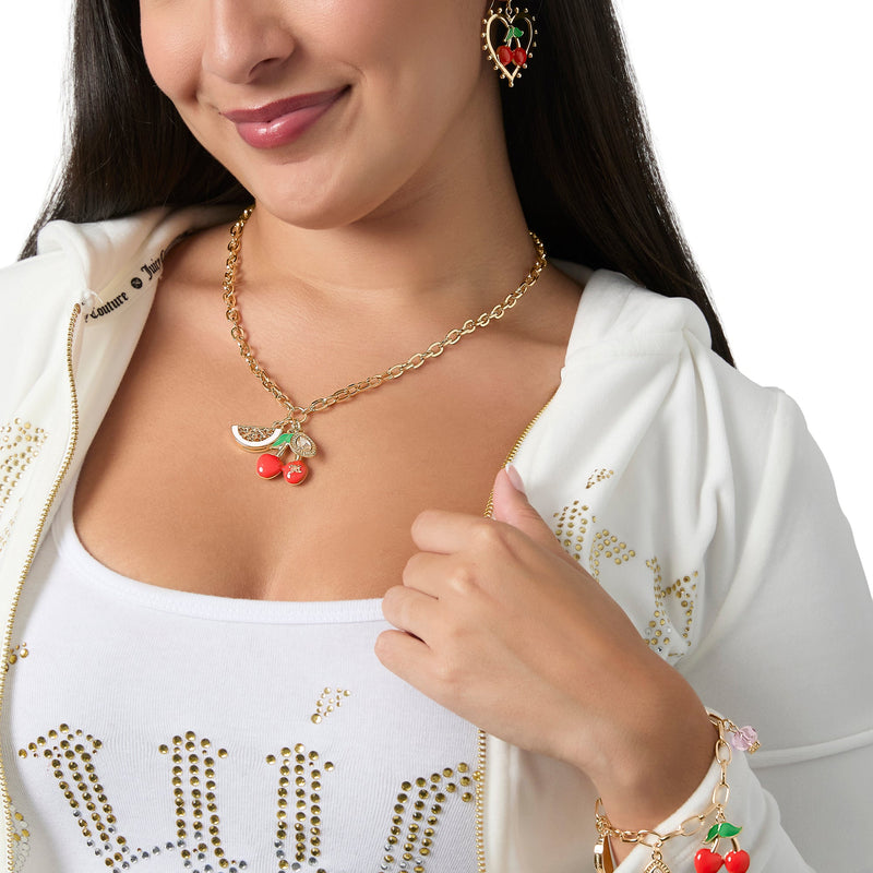 Cherry & Watermelon Charm Necklace