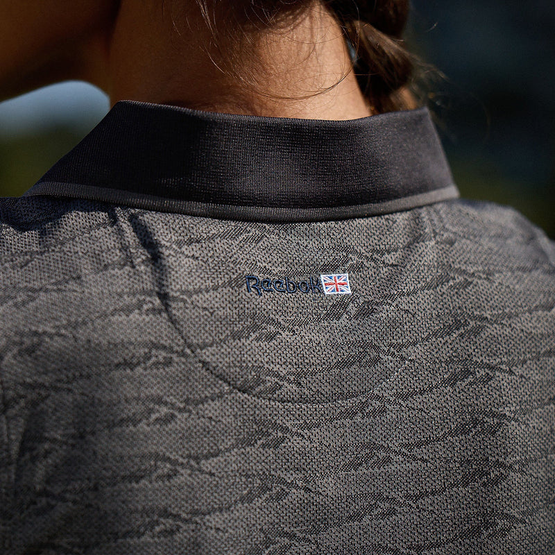 Women's Sleeveless Tonal Vector Jacquard Golf Polo Shirt