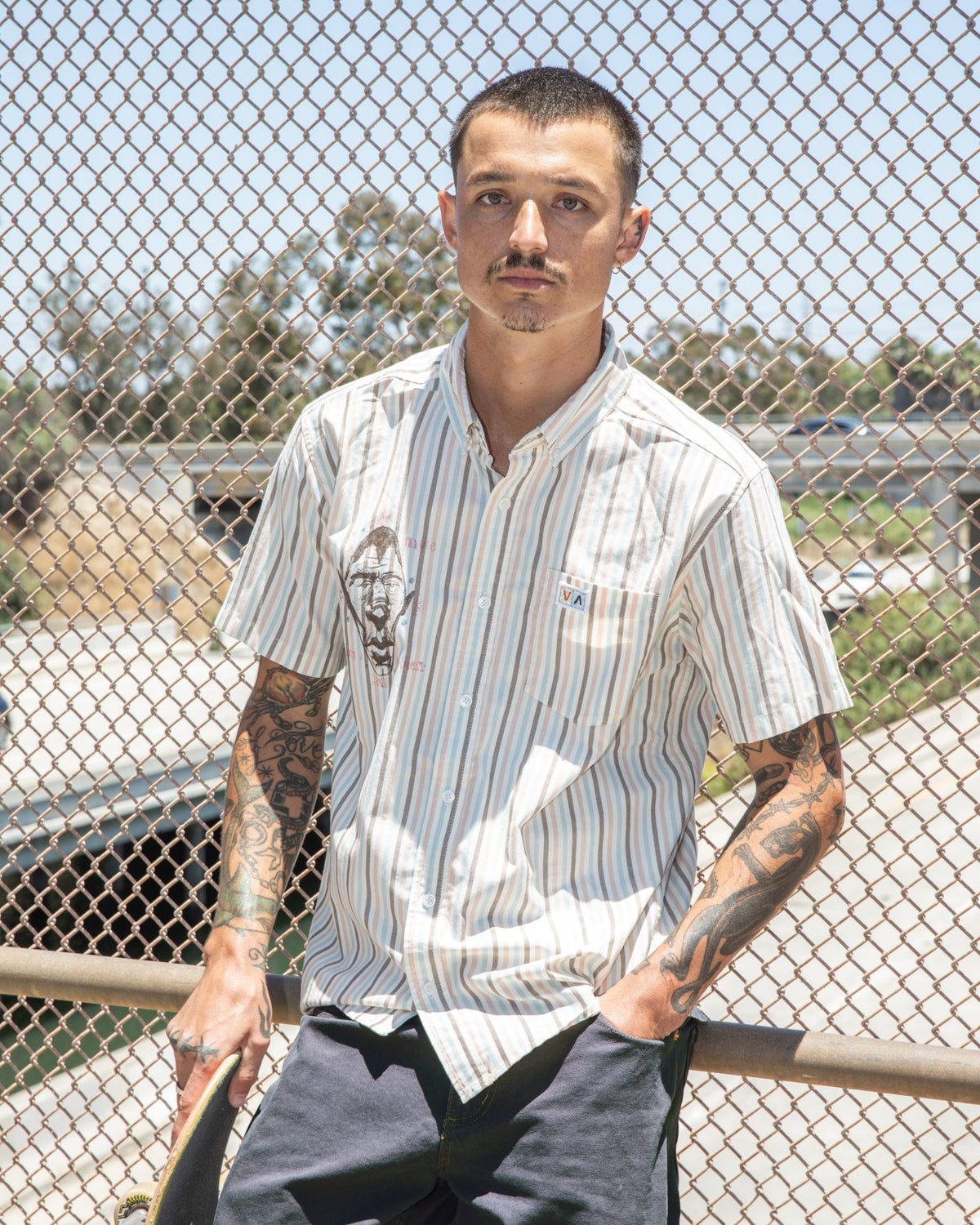 Jacobs Archive Stripe Short Sleeve Shirt - RVCA
