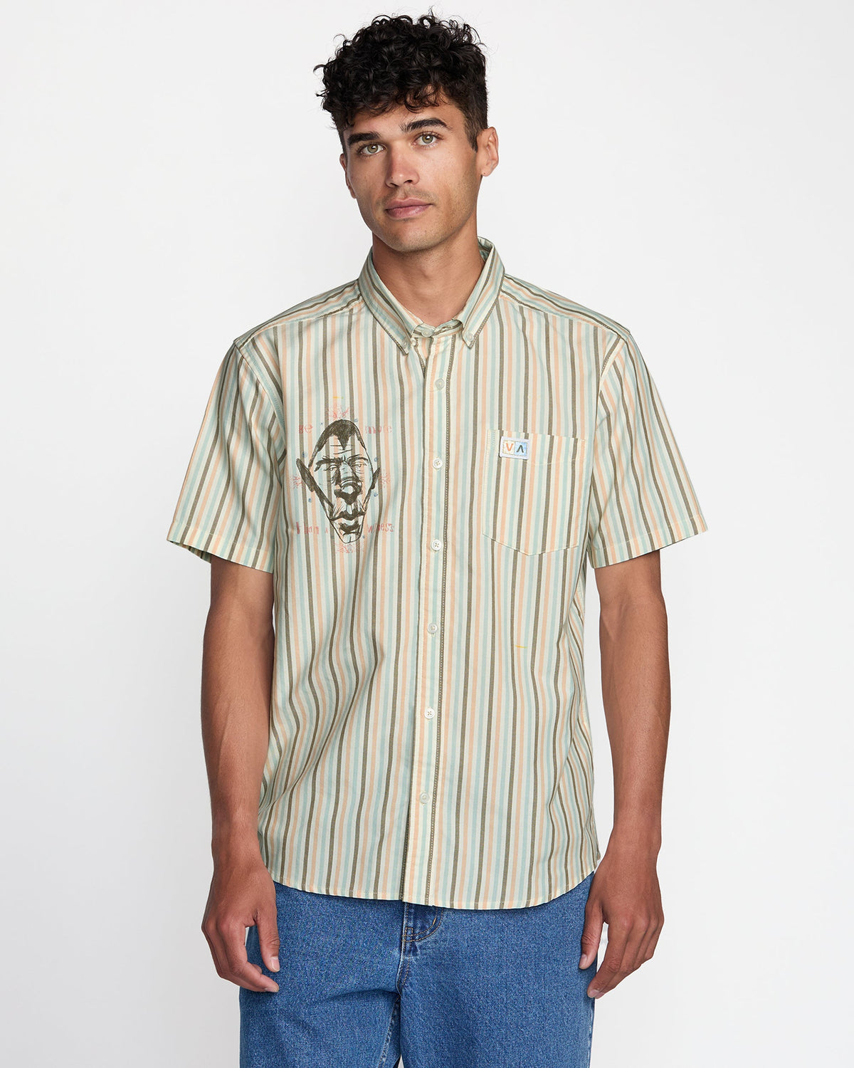 Jacobs Archive Stripe Short Sleeve Shirt - RVCA