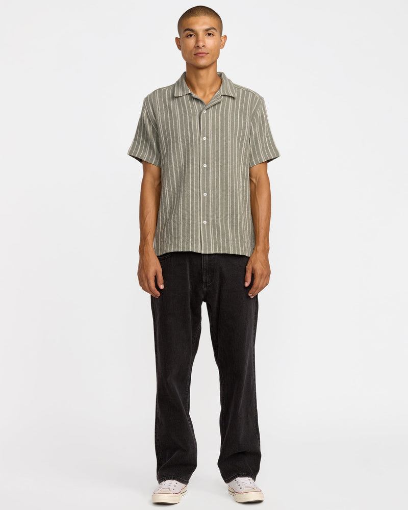 VAcancy Stripe Short Sleeve Shirt - RVCA