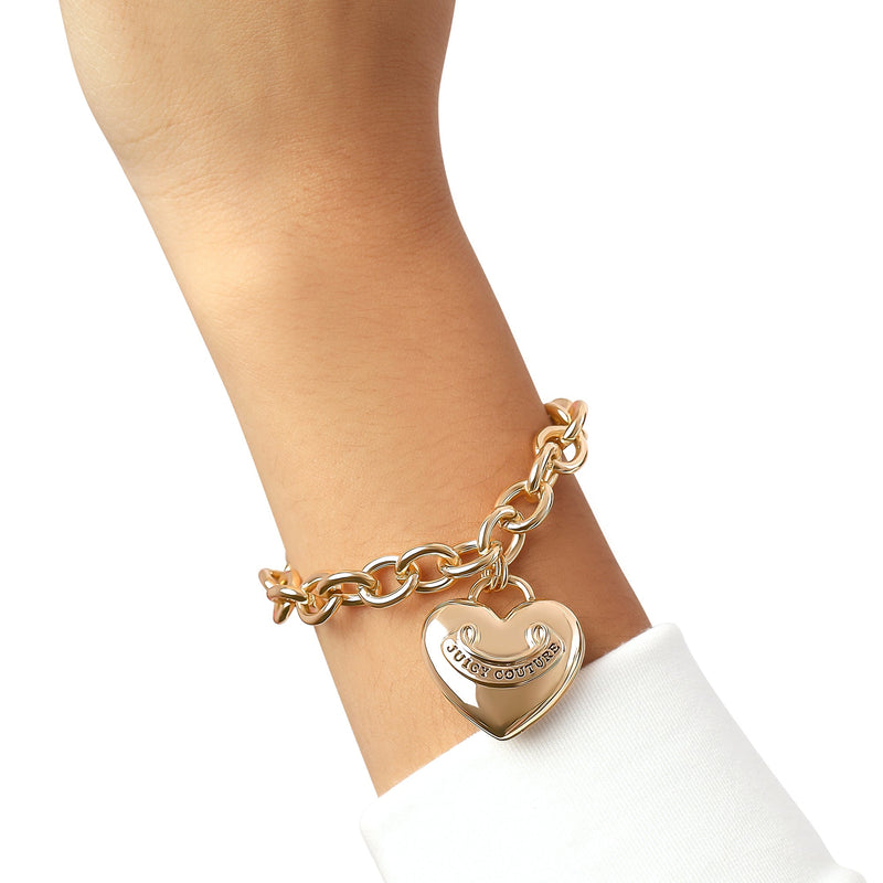 Heart Charm Chain Bracelet