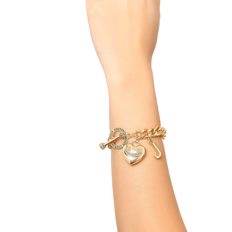 Heart Charm Toggle Bracelet