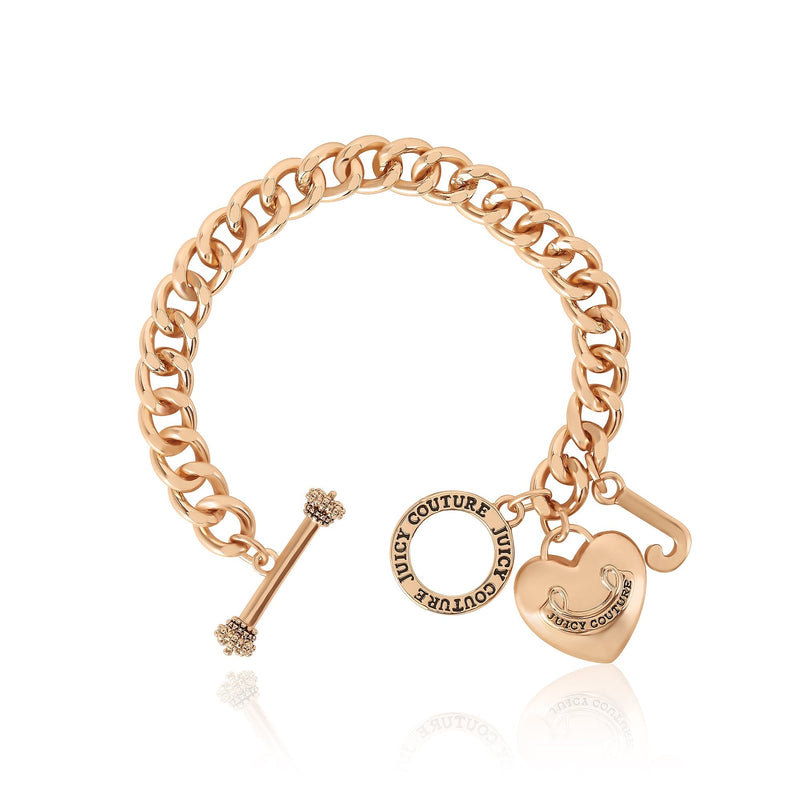 Heart Charm Toggle Bracelet