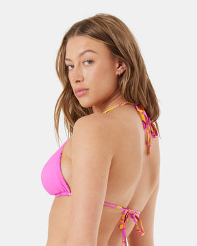 Island Time Reversible Mini Tiki Triangle Bikini Top - Roxy