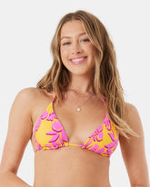 Island Time Reversible Mini Tiki Triangle Bikini Top - Roxy