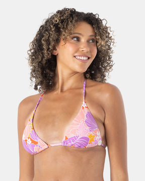 Bell Bottom Blooms Tiki Triangle Bikini Top - Roxy