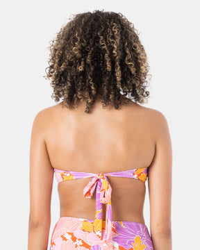 Bell Bottom Blooms Ring Bandeau Bikini Top - Roxy