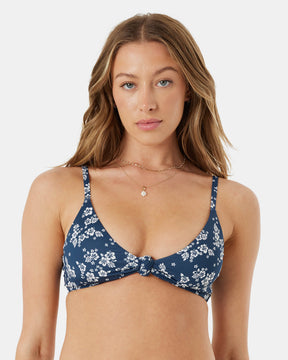 Hibiscus Haven Knot Bralette Bikini Top - Roxy