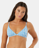 Tile Tranquility Fixed Triangle Bikini Top - Roxy