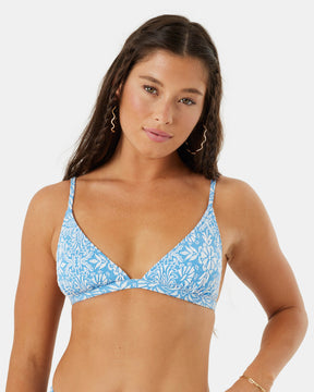 Tile Tranquility Fixed Triangle Bikini Top - Roxy