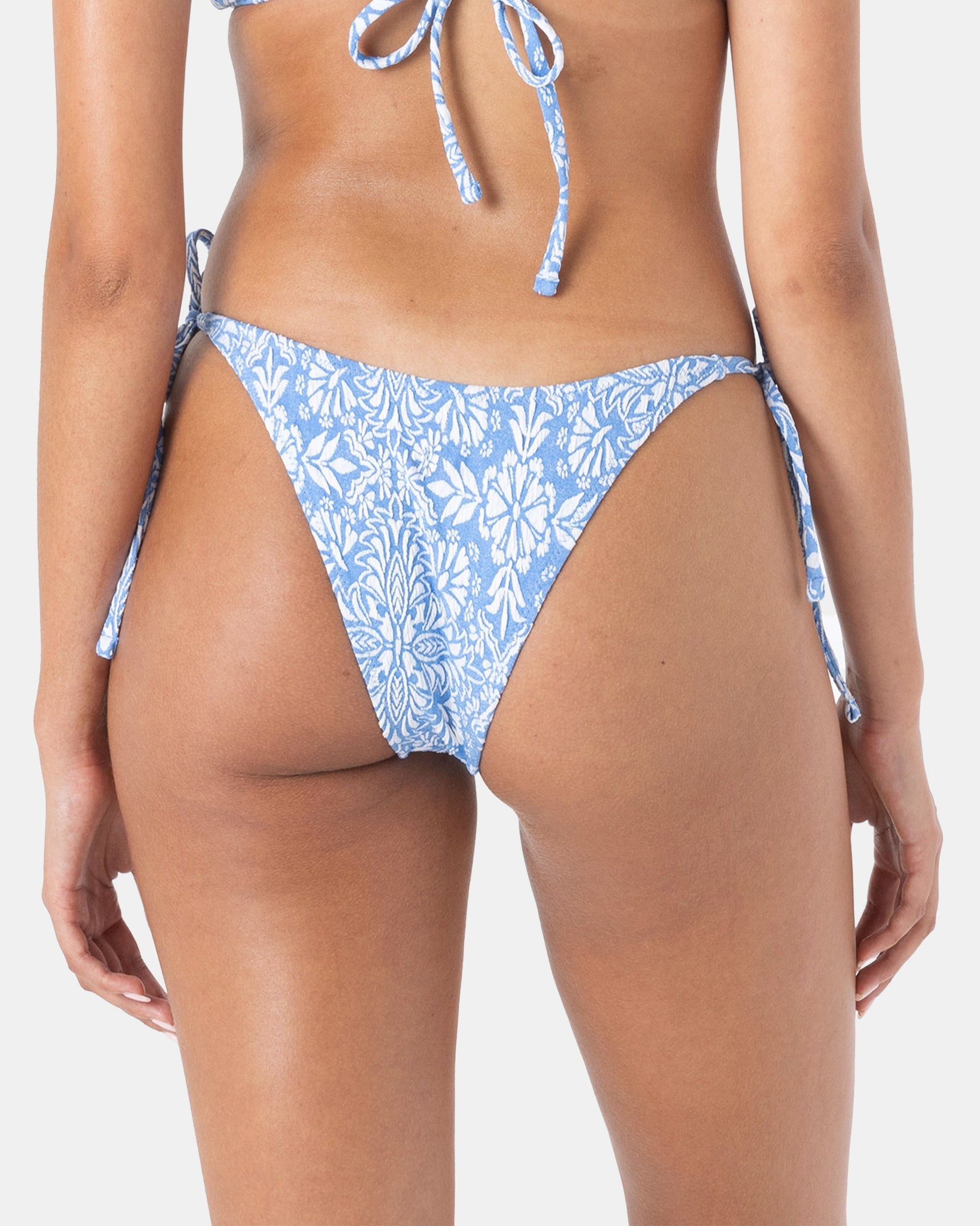 Tile Tranquility Tie Side Cheeky Bikini Bottom - Roxy