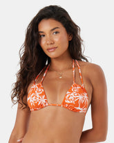 Vacay Vibes Double Strap Tiki Triangle Bikini Top - Roxy