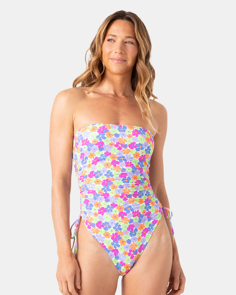 California Dreamin Bandeau One Piece Swimsuit - Roxy