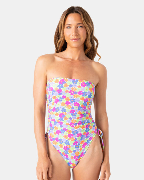 California Dreamin Bandeau One Piece Swimsuit - Roxy