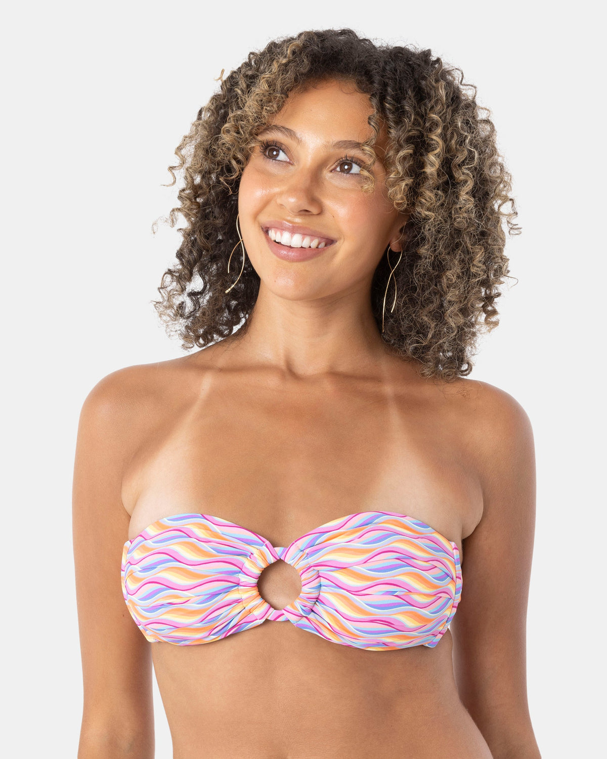 High Tide Ring Bandeau Bikini Top - Roxy