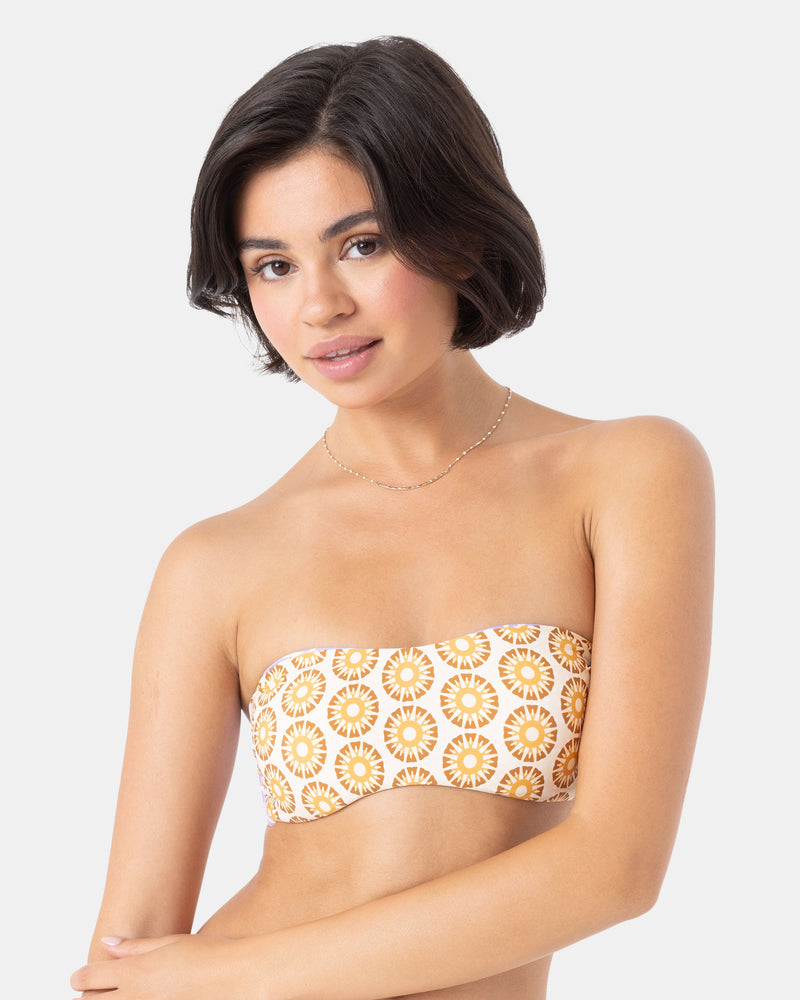 Sunshine State of Mind Reversible Bandeau Bikini Top