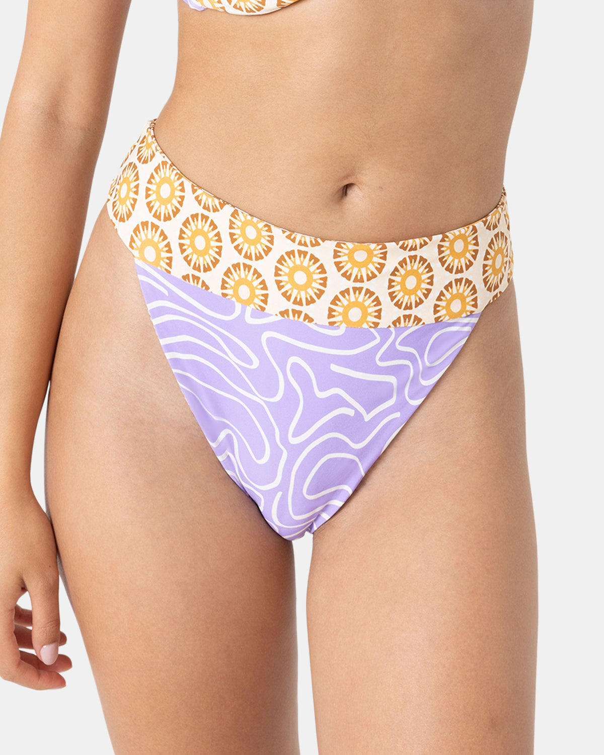 Sunshine State of Mind Banded Moderate Bikini Bottom - Roxy