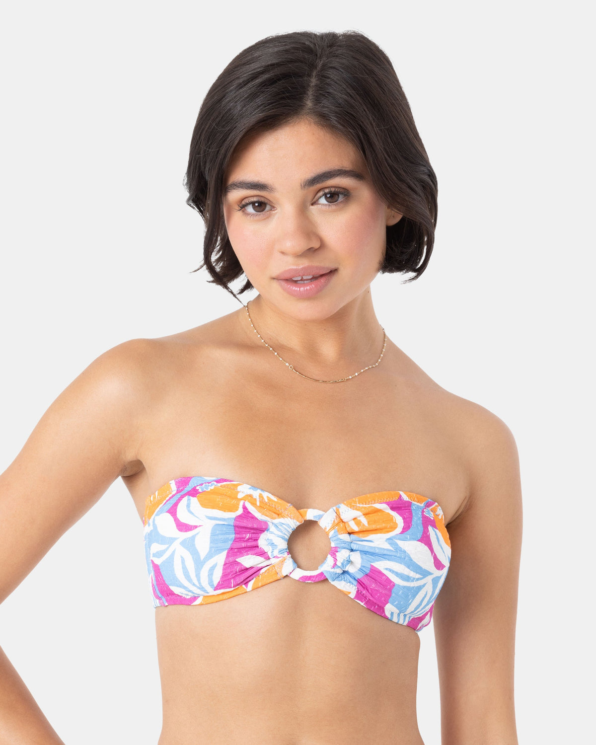 Topanga Canyon Ring Bandeau Bikini Top - Roxy