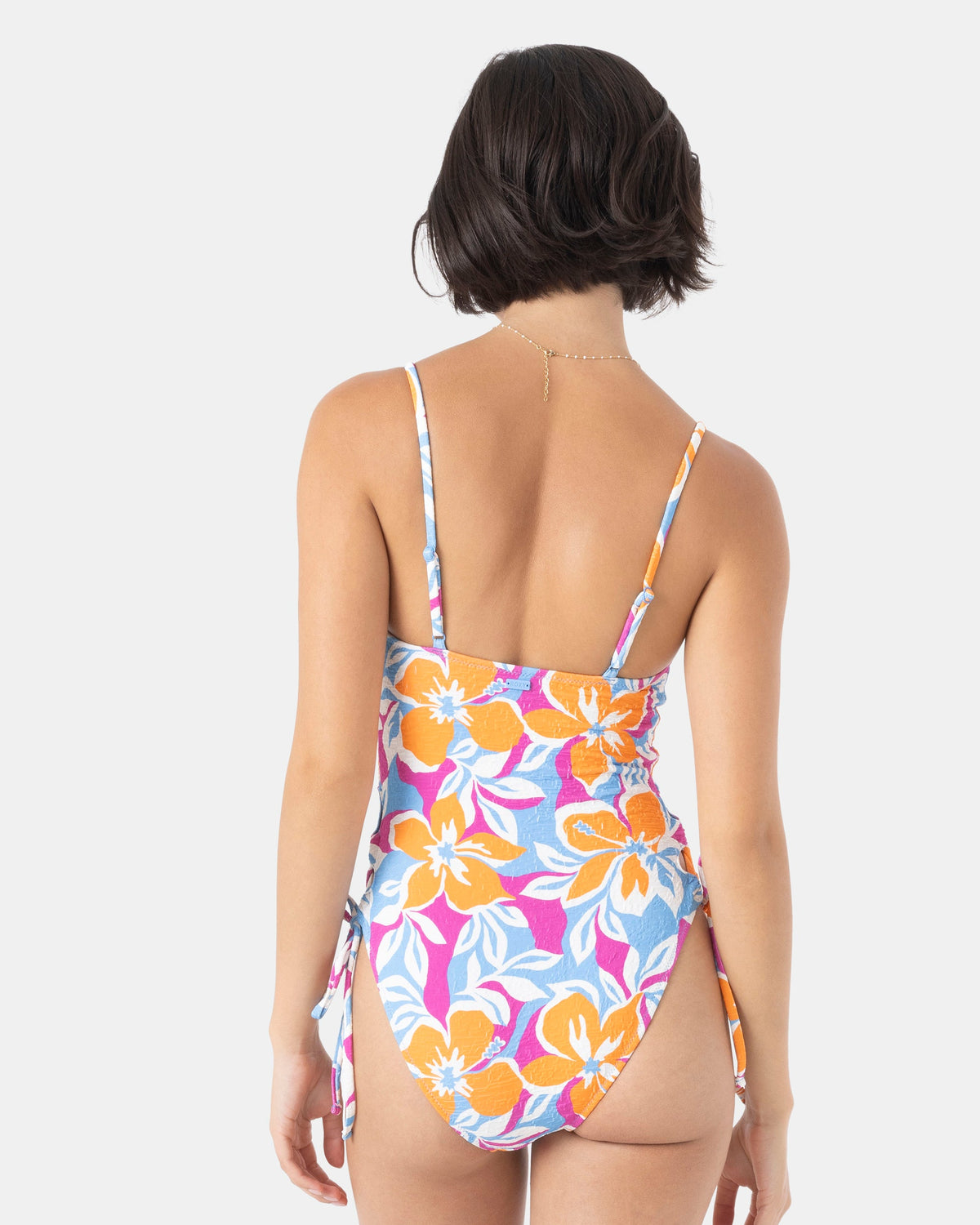 Topanga Canyon Lace Up Side One Piece Swimsuit - Roxy