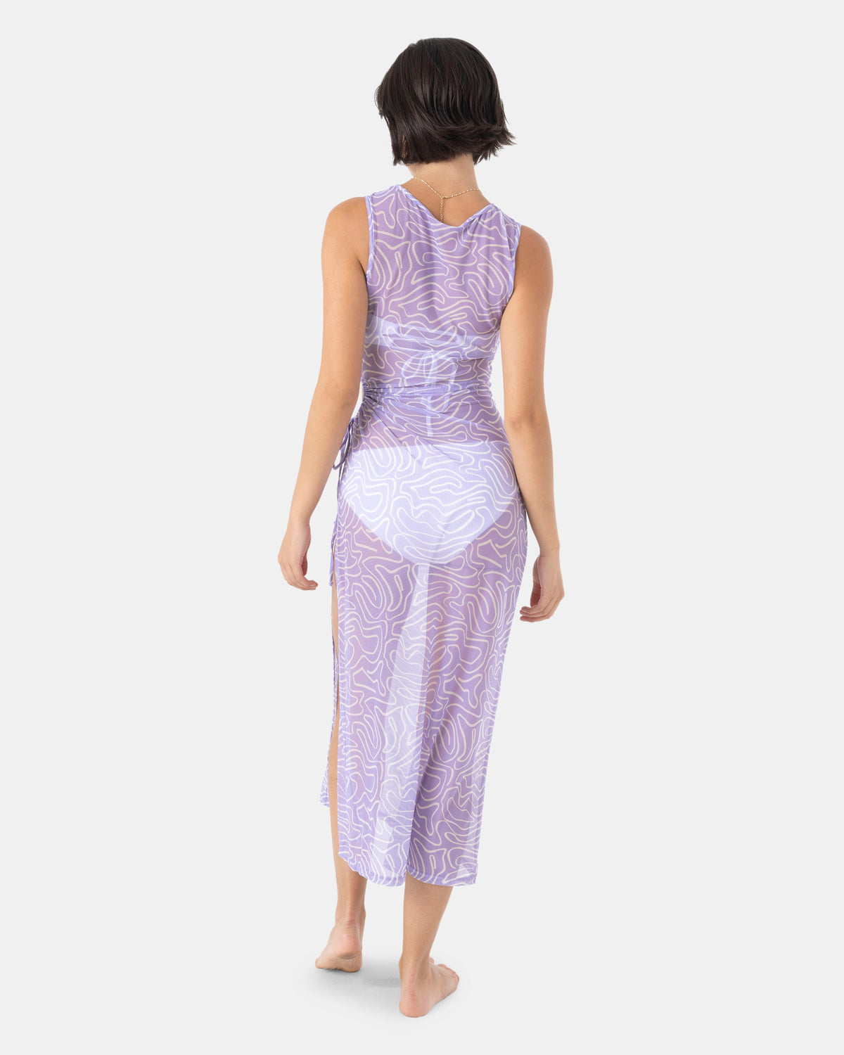 Sunshine State of Mind Open Side Mesh Cover Up Dress - Roxy