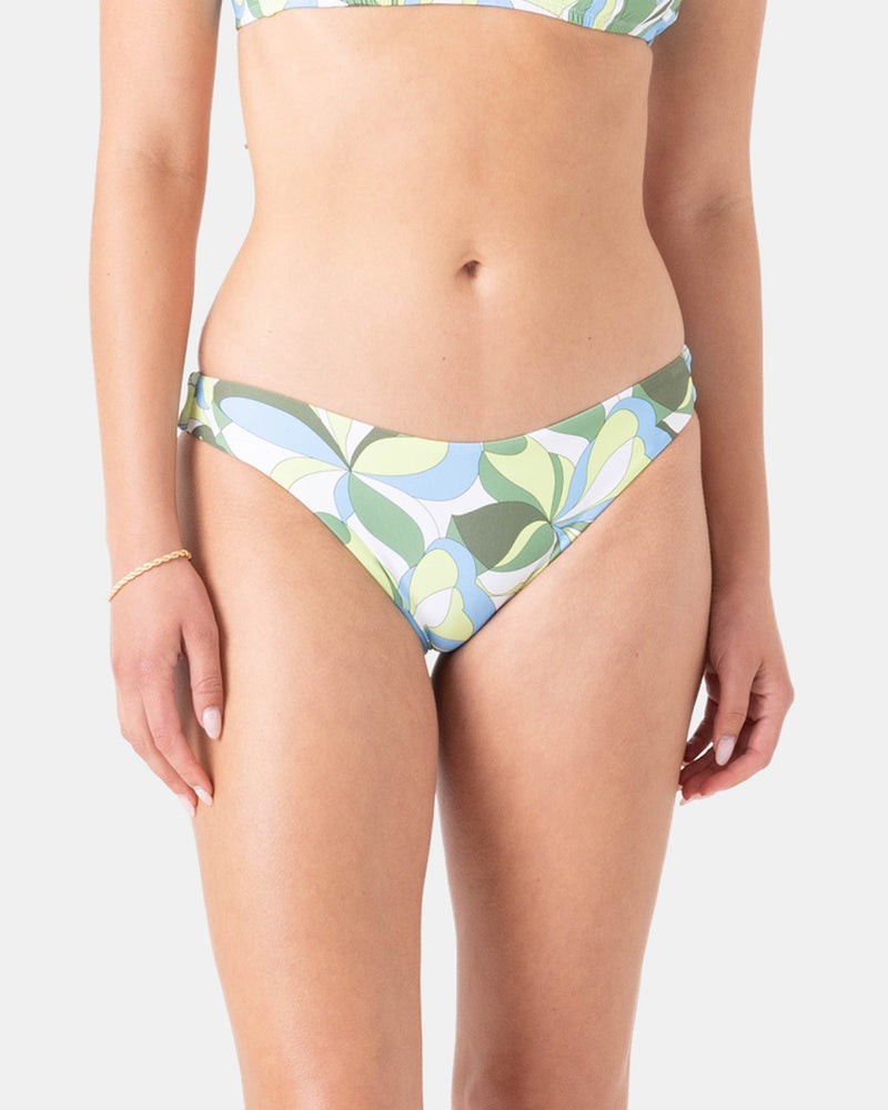 Surf Break Shirred Hipster Cheeky Bikini Bottom