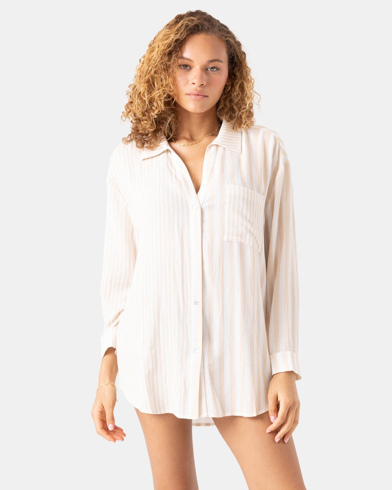 Stripe Out Cover Up Shirt