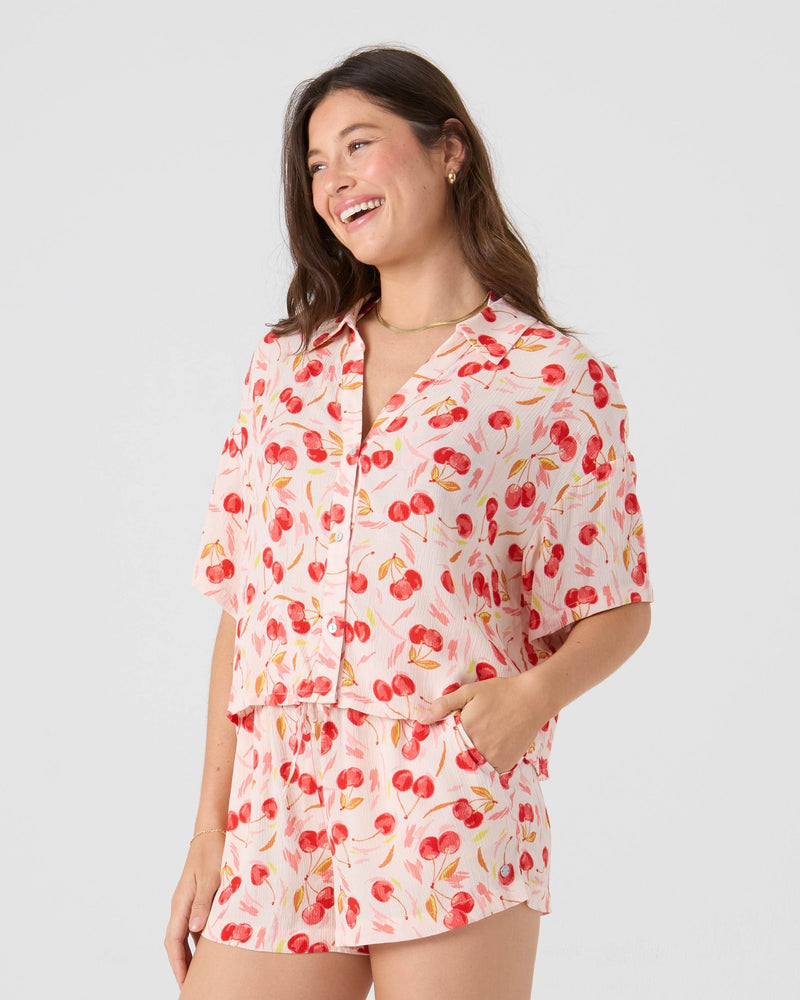 Cherry On Top Crop Stoke Short