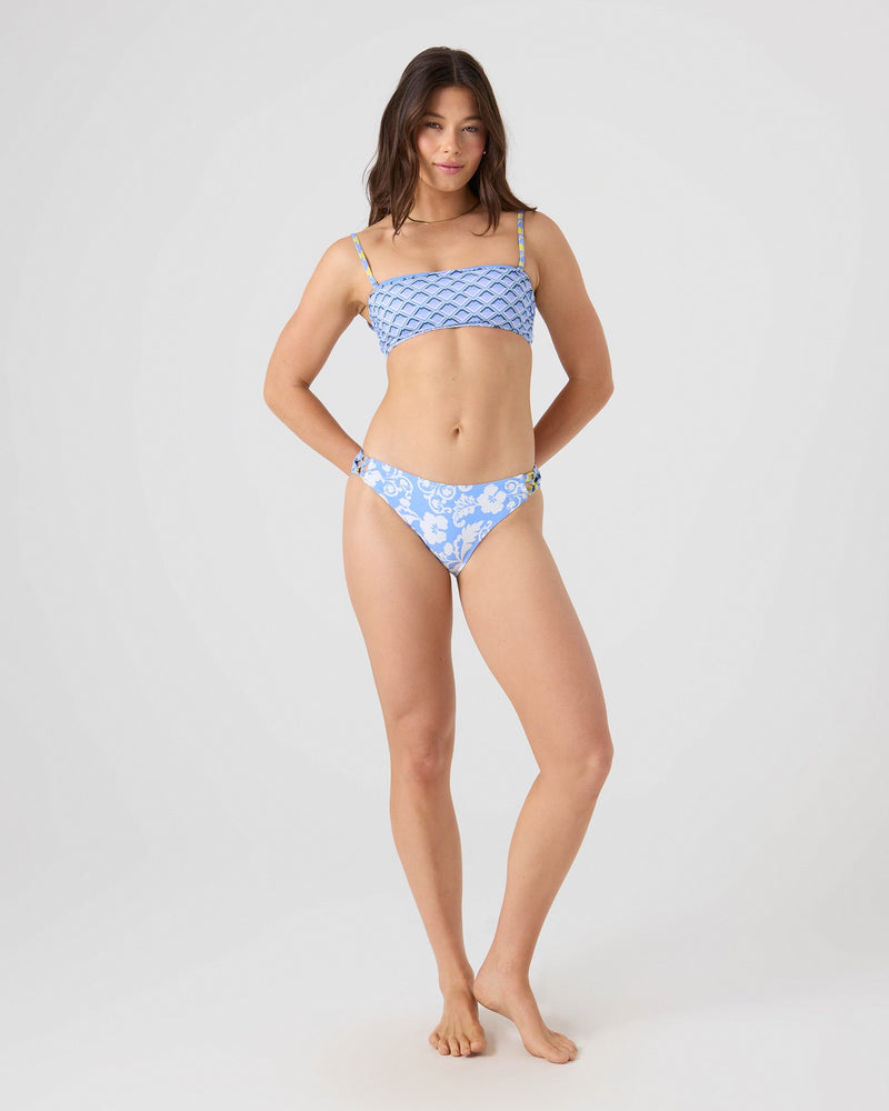 Golden Glow Lace Up Bandeau Bikini Top