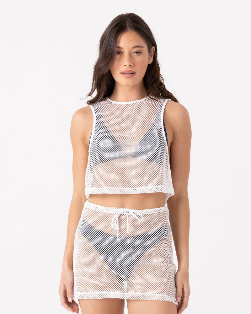 Don't Mesh With Me Crop Top Cover Up