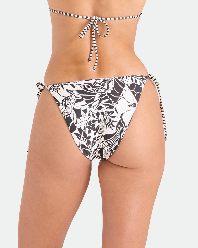 Women's Hibiscus Diamond Tie Side Full Reversible Bikini Bottom