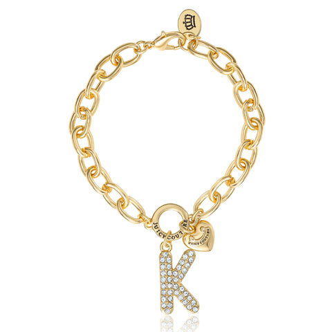 Pavé Initial Charm Bracelet, Letter K