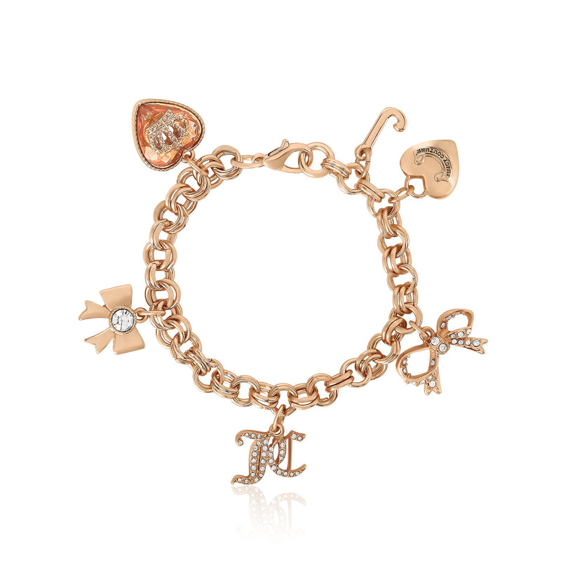 Charm Bracelet with Bow and Pave Details - Juicy Couture