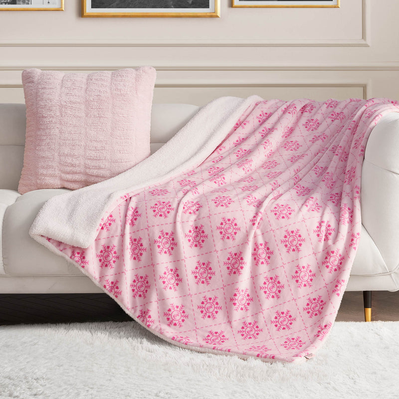 Plush Reversible Sherpa Throw Blanket