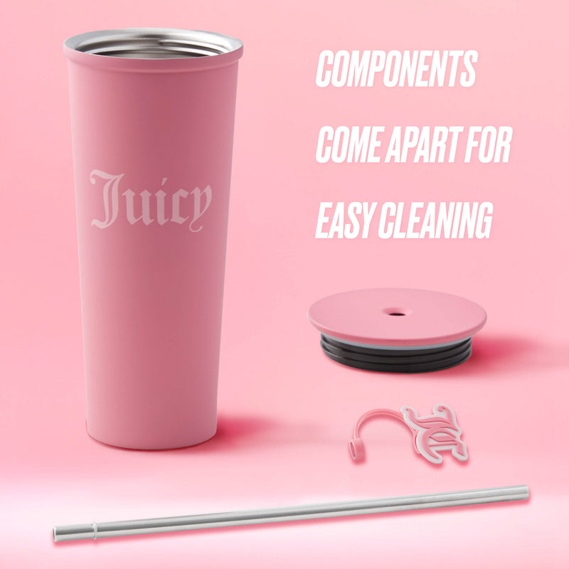 Couture Hydration Stainless Steel Tumbler Cup 6-Piece Set