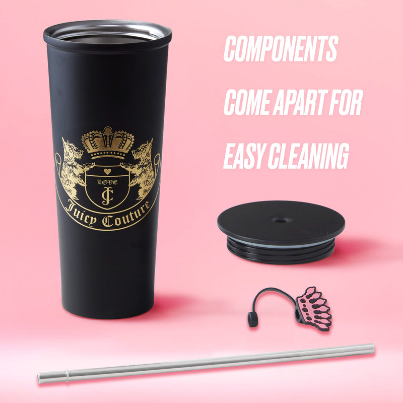 Couture Hydration Stainless Steel Tumbler Cup 6-Piece Set