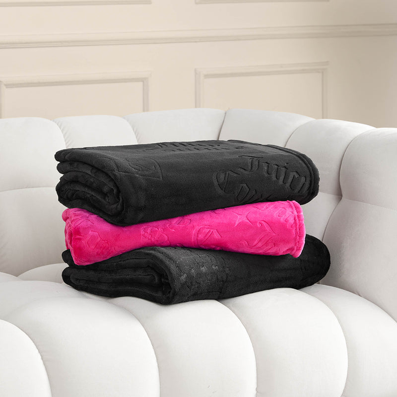Embossed Plush Throw Blanket