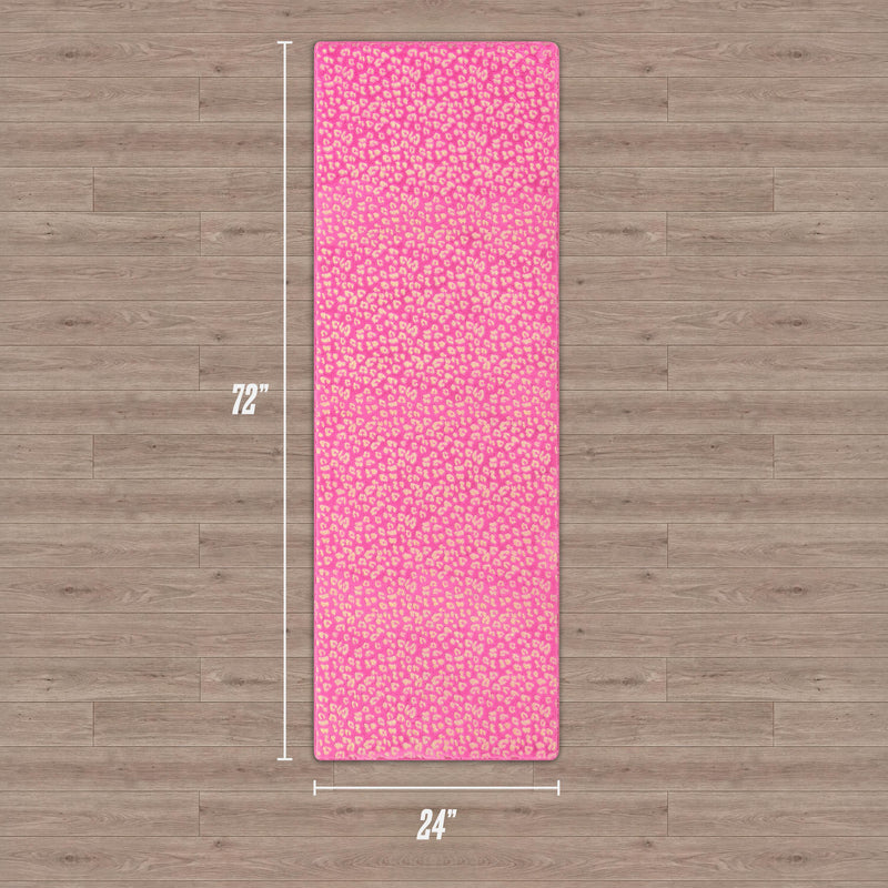Metallic Leopard Plush Rug, 2' x 6'