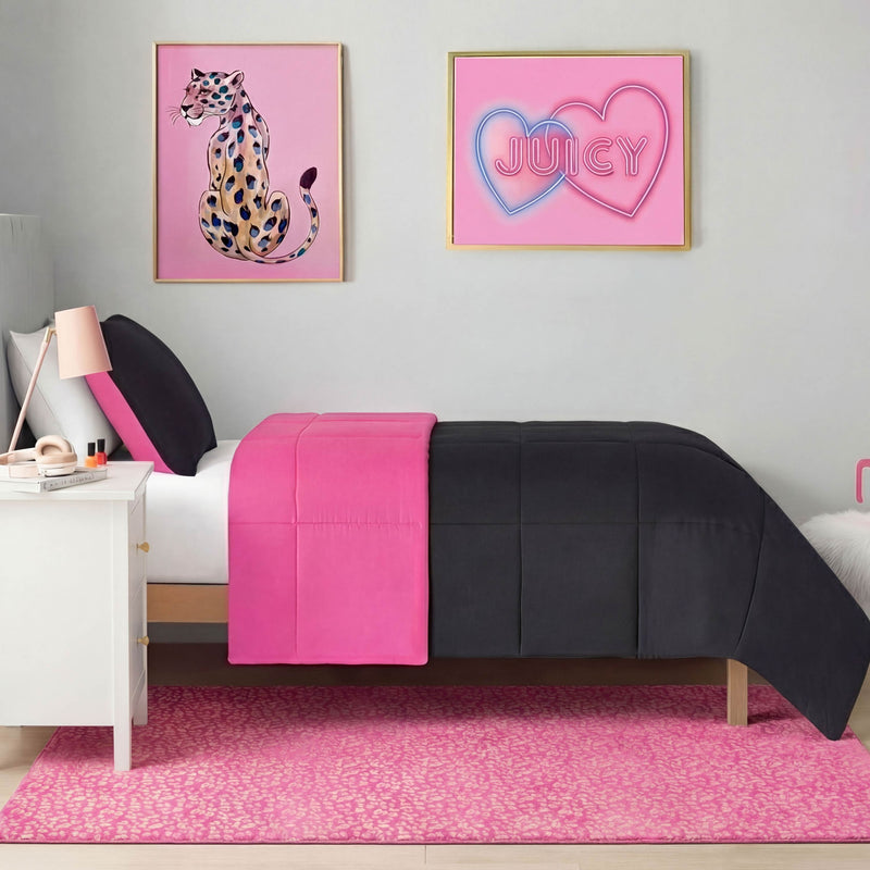 Metallic Leopard Plush Rug, 4' x 6'
